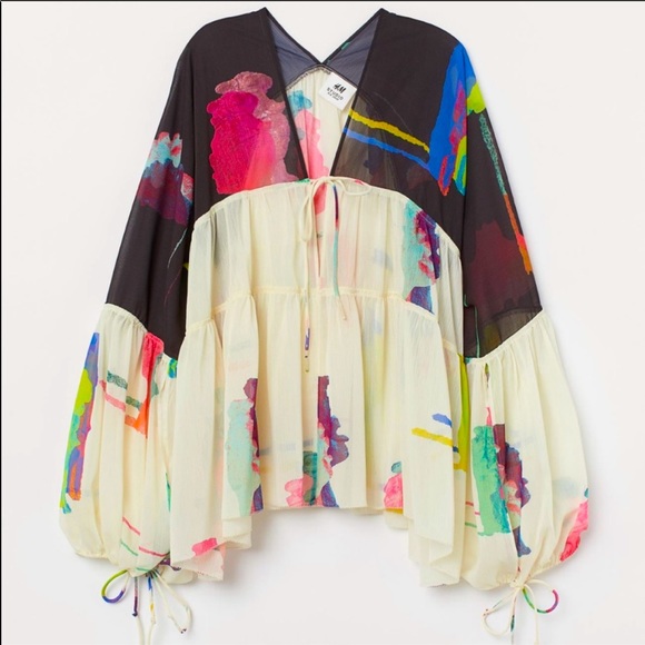 H&M Studio Collection Wide Cut Chiffon Blouse - Picture 5 of 7